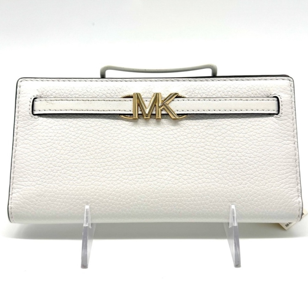 Michael Kors Reed Large Snap Bifold Wallet Optic White